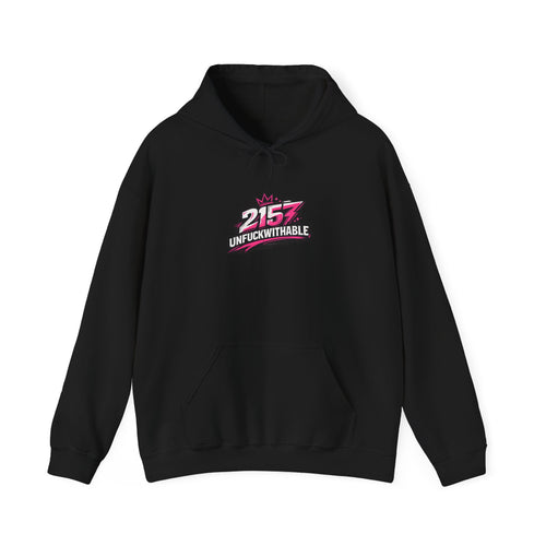 Hoodie — "2157 Unfuckwithable" Retro Badge Pullover