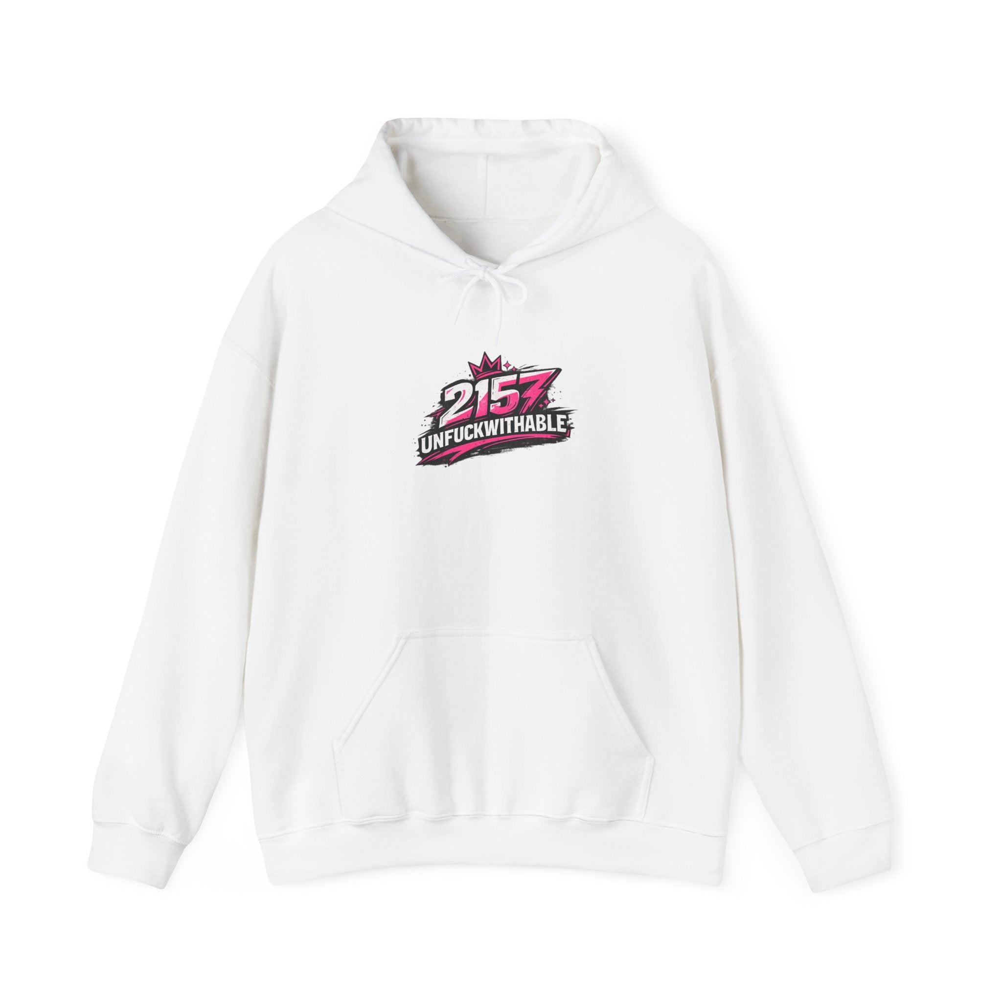Hoodie — "2157 Unfuckwithable" Retro Badge Pullover